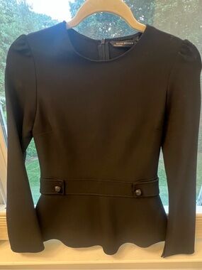 Zara Women's Black Tailored Peplum Jacket